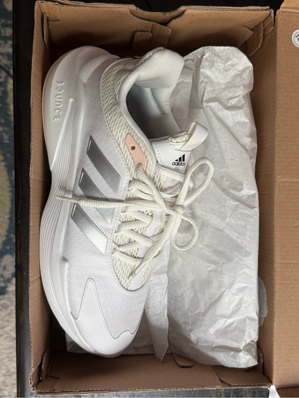 Adidas Alphaedge+ Running Shoes Women’s 6.5 White Silver IF7283 NWT